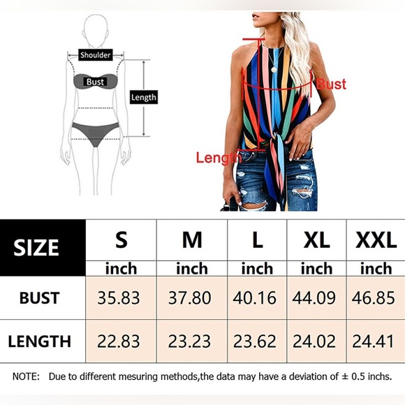 Colorful Striped Halter - Perfect for Summer - Picture 5 of 5